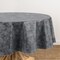 Threadmade Home Mesa Marble Printed Vinyl Indoor/Outdoor Tablecloth, Black - 70"W x 70"L Round